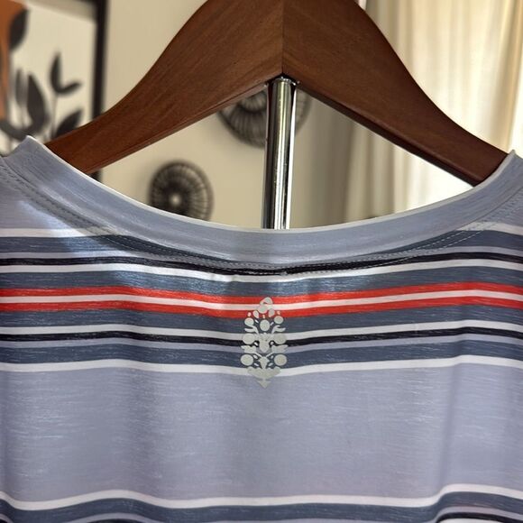 NWT Free People Tempo Mode Striped Sleeveless Muscle Tee Ruched Breathable - Picture 9 of 13